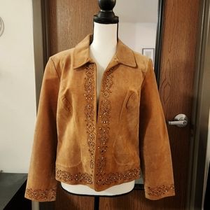 Coldwater Creek Light Tan Suede Jacket
